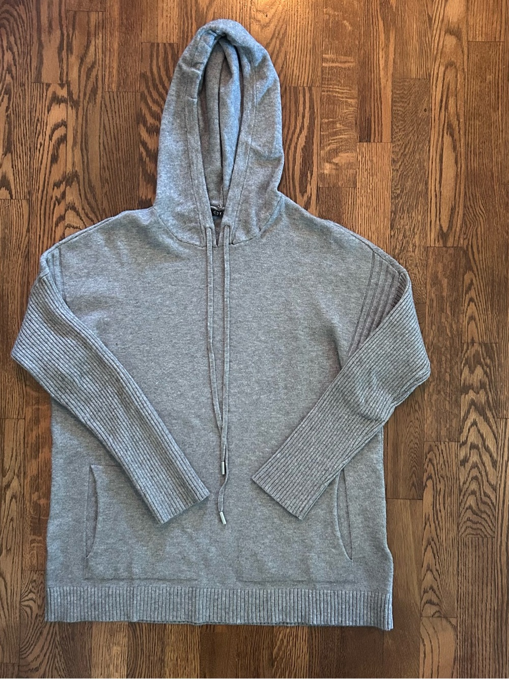 Cyrus Women’s Light Gray Hooded Knit Soft Sweater
